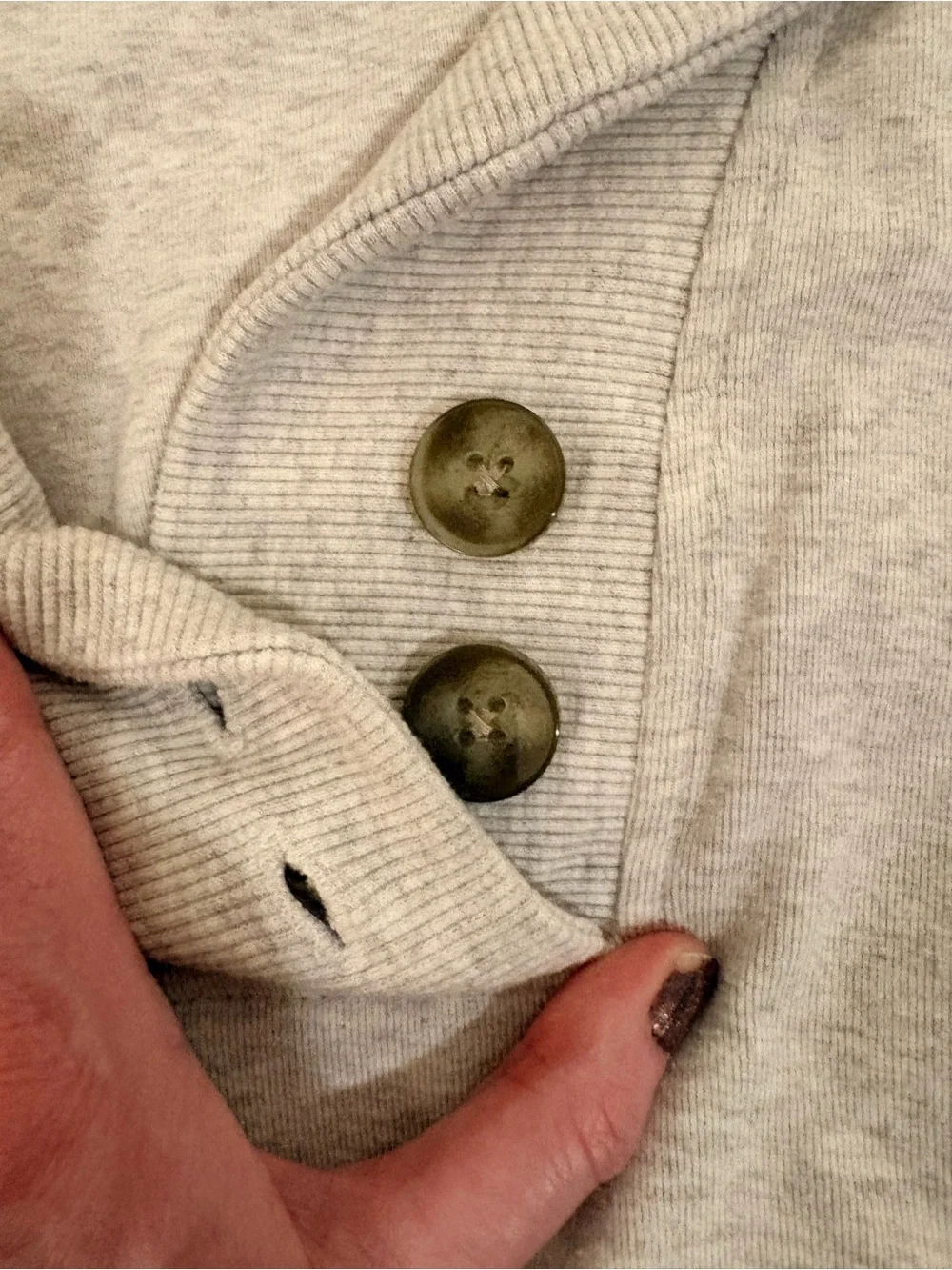 Banana Republic Light Gray Shawl Collar Pullover